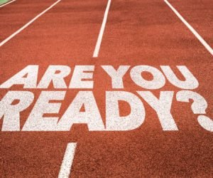 Are You Ready? written on running track